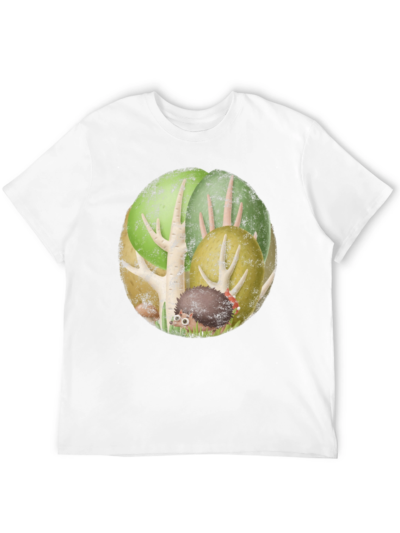 Whimsical Hedgehog Forest Graphic Tee
