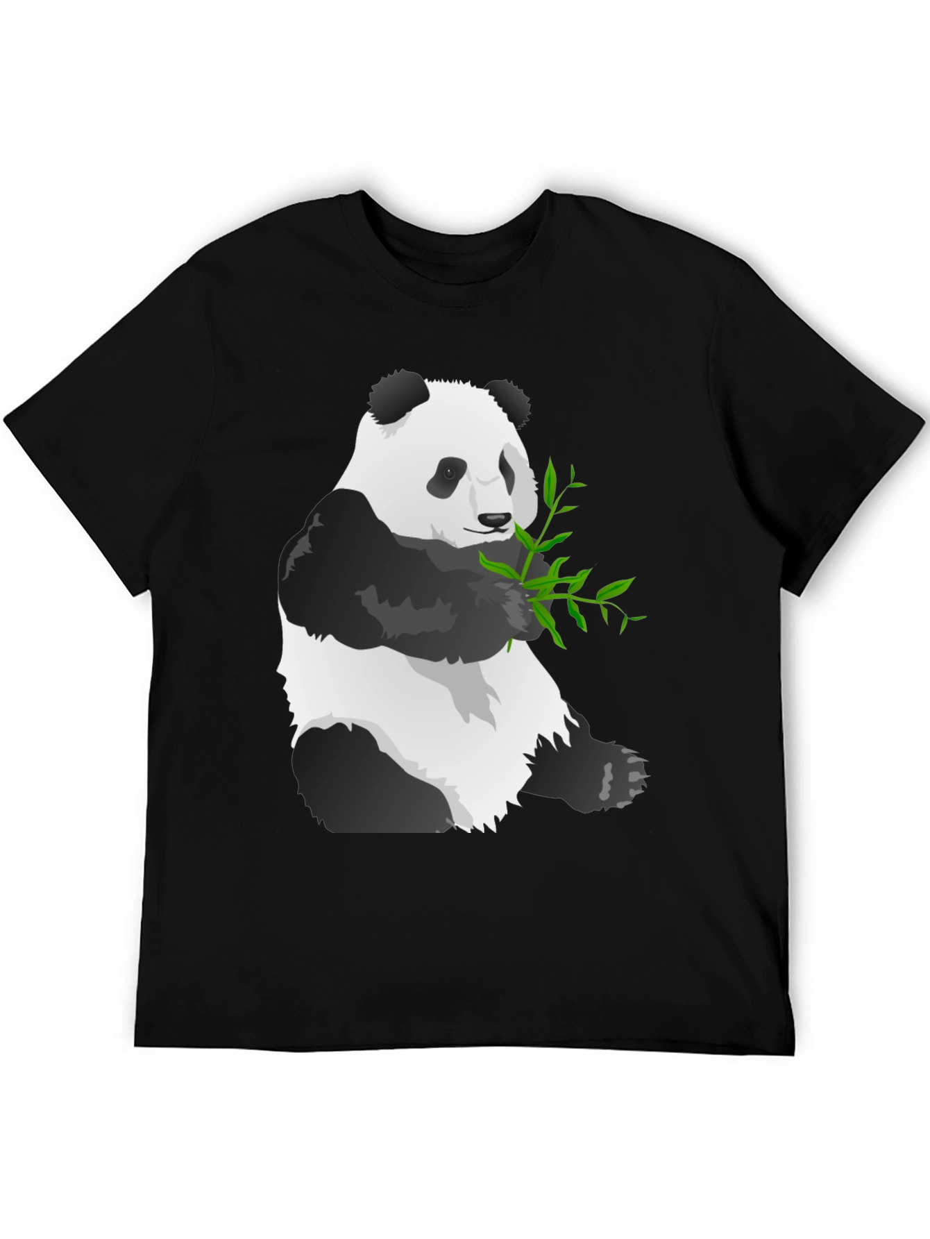 Panda Graphic Tee - Soft Black Cotton Blend