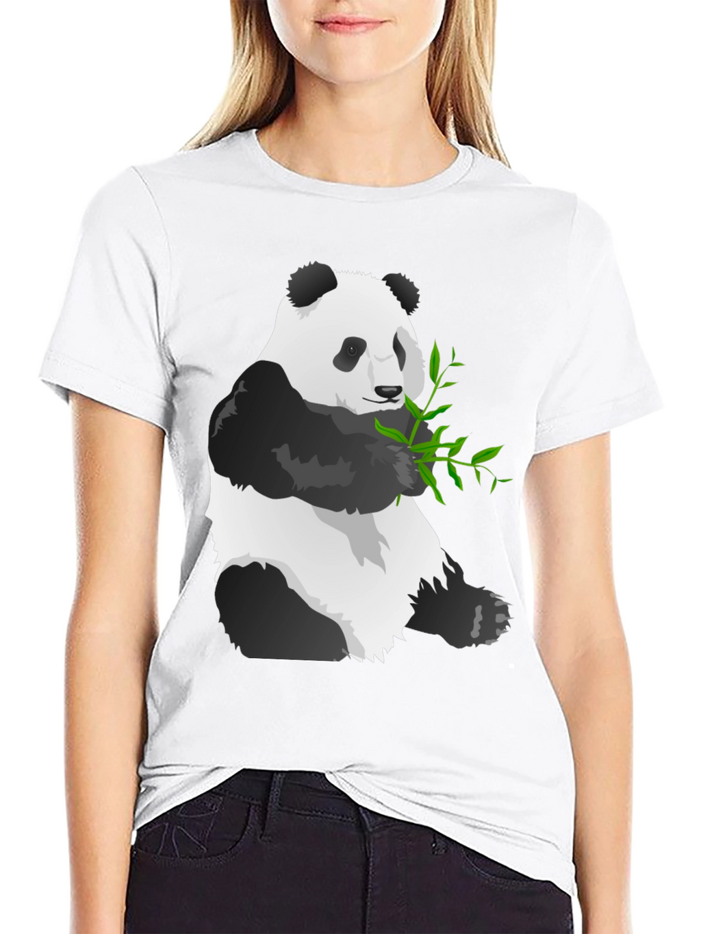 Panda Graphic Tee - Soft Black Cotton Blend