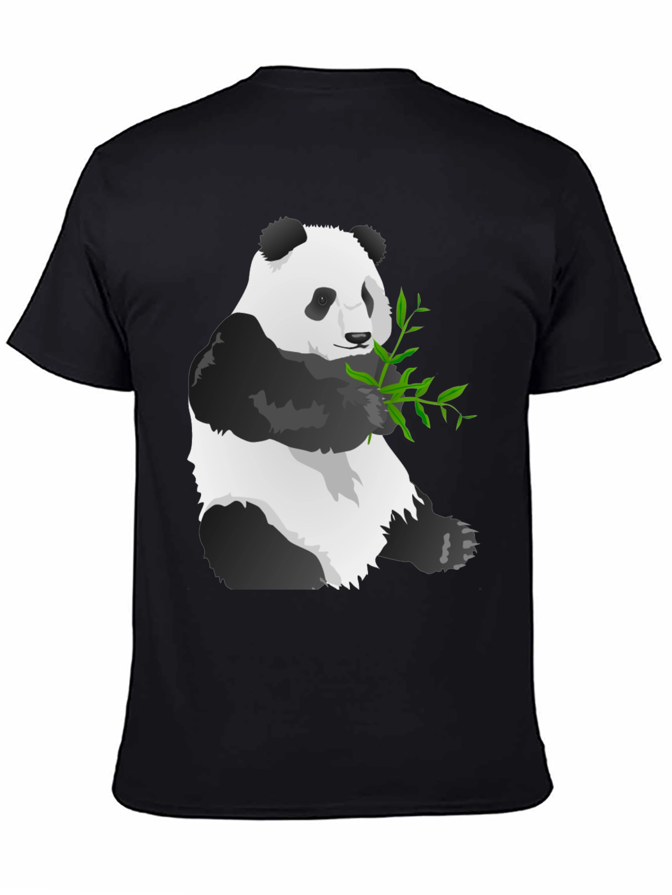 Panda Graphic Tee - Soft Black Cotton Blend
