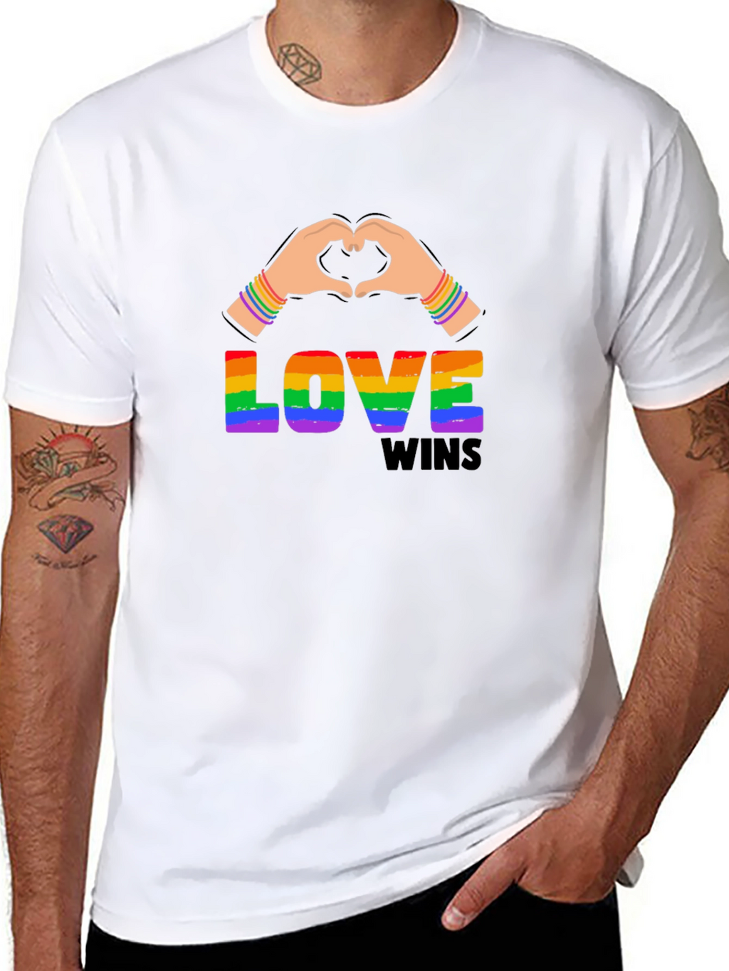 Love Wins Rainbow Graphic Tee