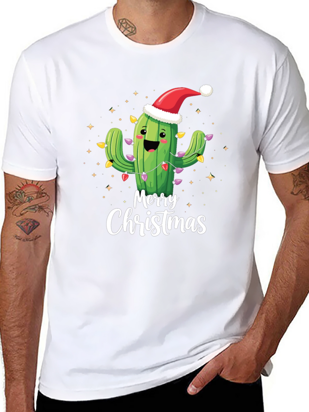 Merry Christmas Cactus T-Shirt