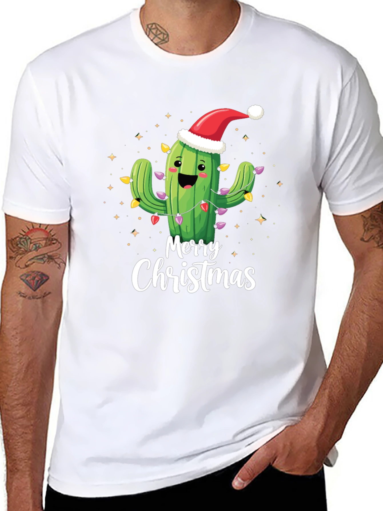 Merry Christmas Cactus T-Shirt