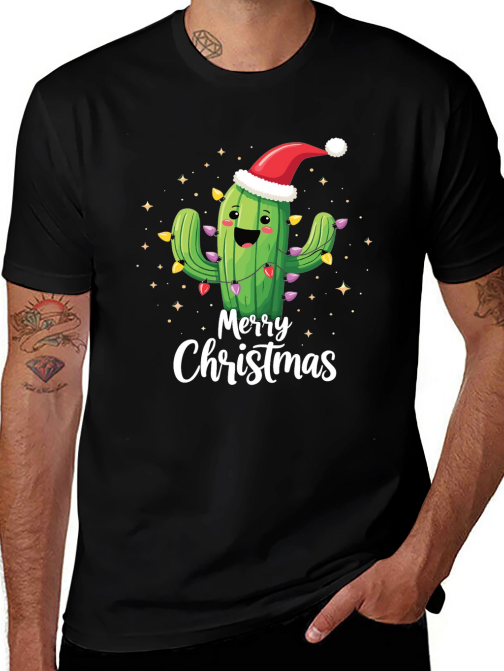Merry Christmas Cactus T-Shirt