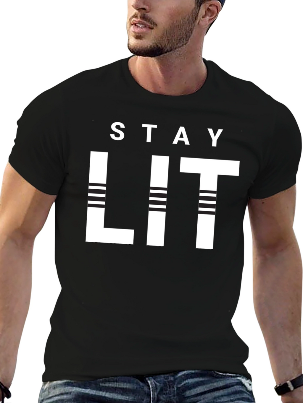 Stay Lit Black Graphic Tee