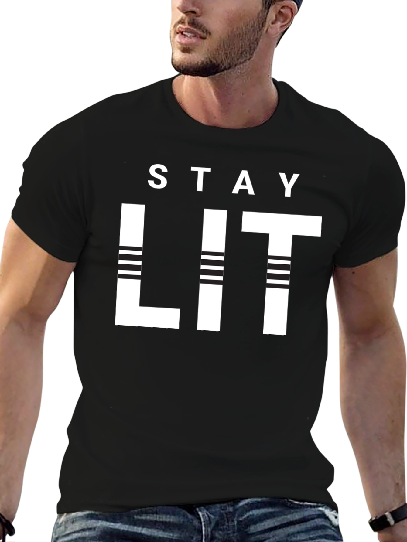 Stay Lit Black Graphic Tee