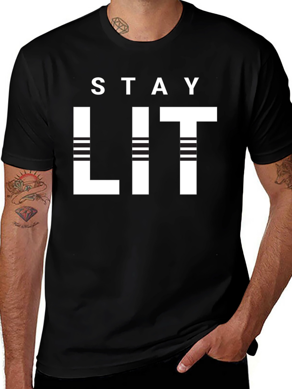 Stay Lit Black Graphic Tee