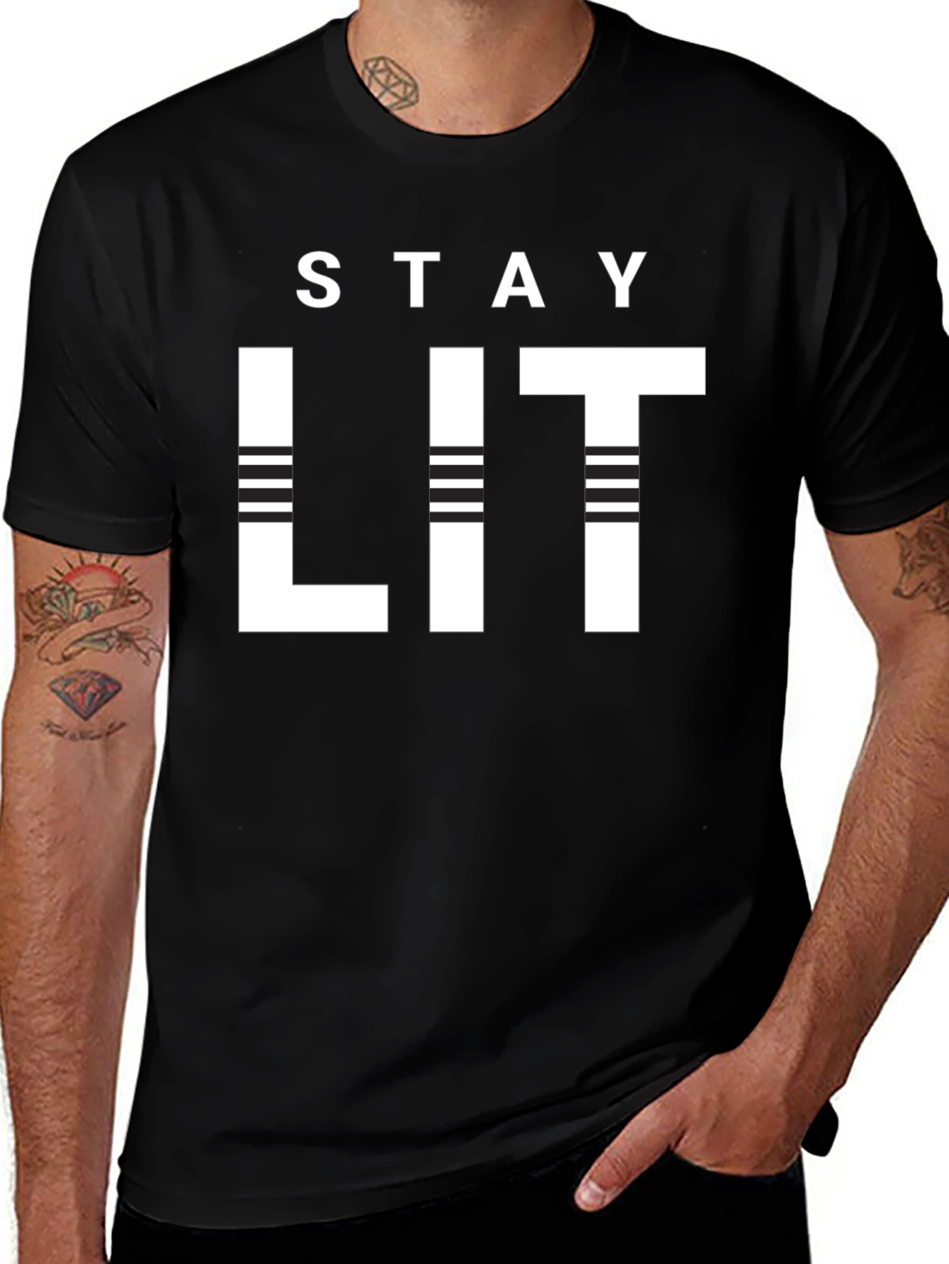 Stay Lit Black Graphic Tee