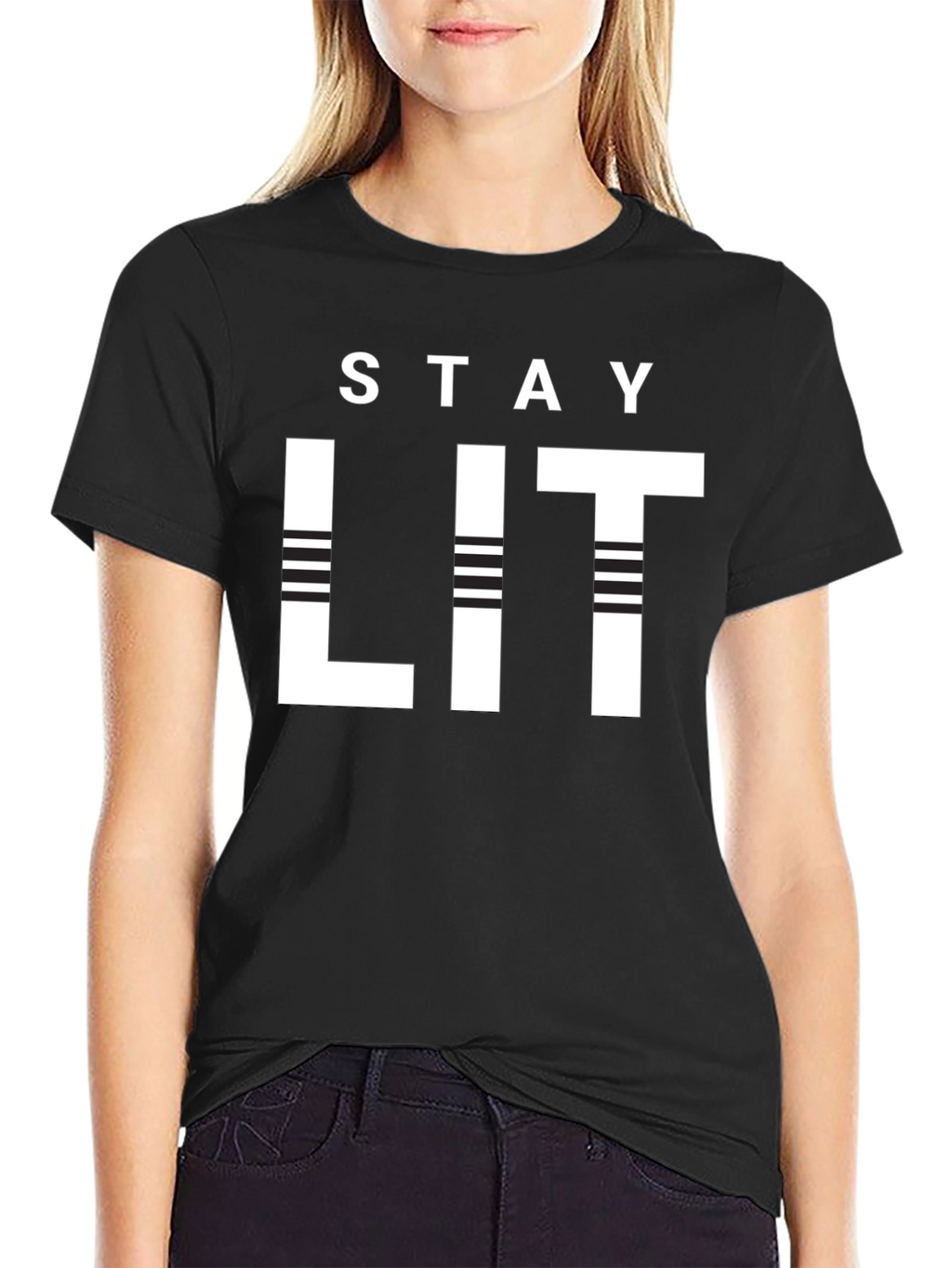 Stay Lit Black Graphic Tee