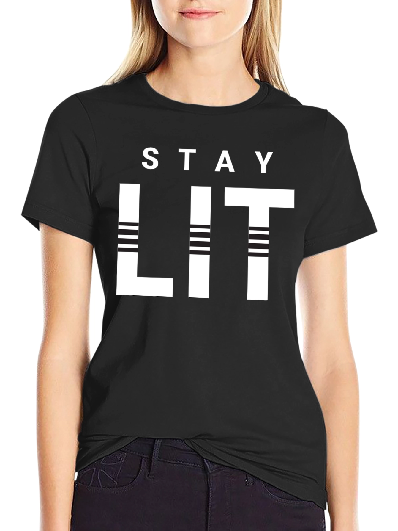 Stay Lit Black Graphic Tee