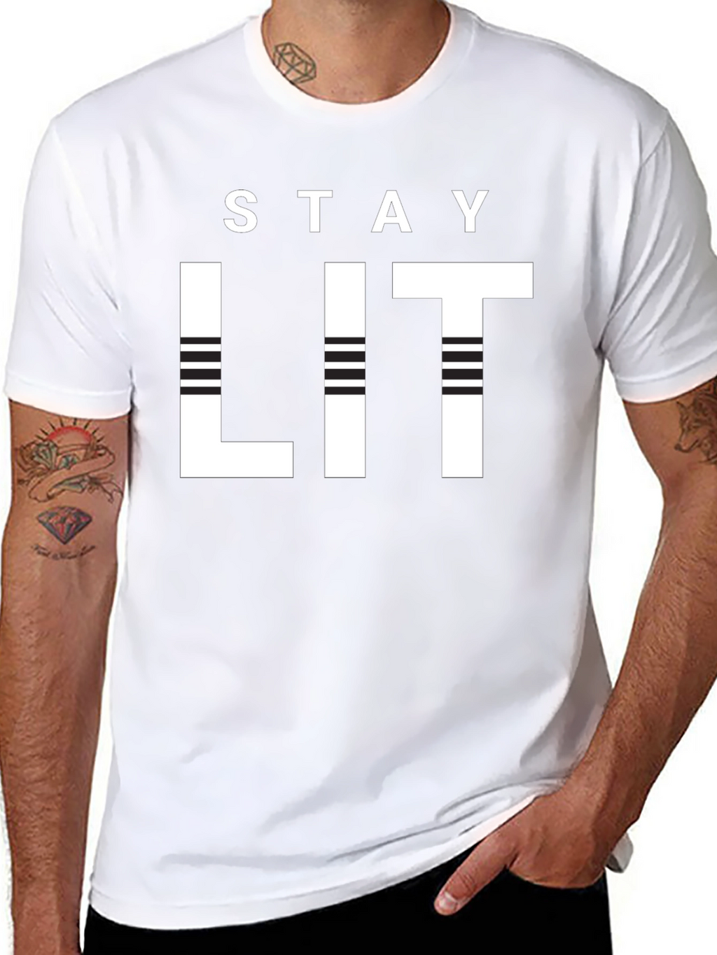 Stay Lit Black Graphic Tee