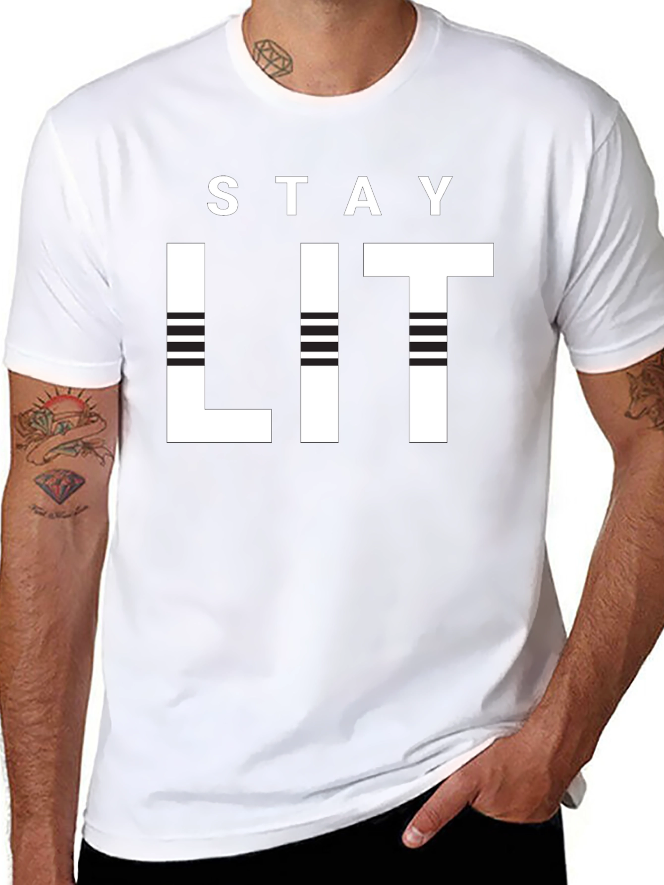 Stay Lit Black Graphic Tee