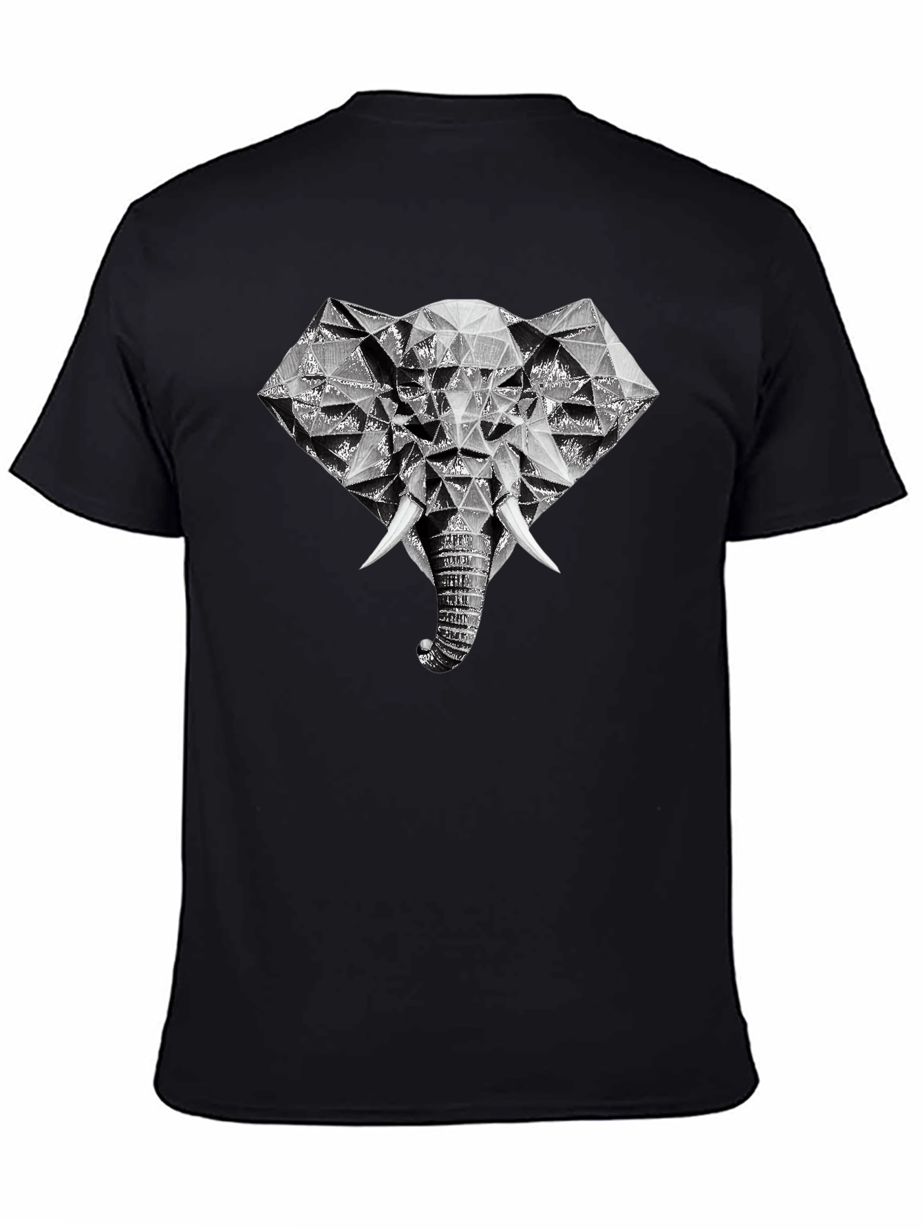Geometric Elephant Graphic Print T-Shirt