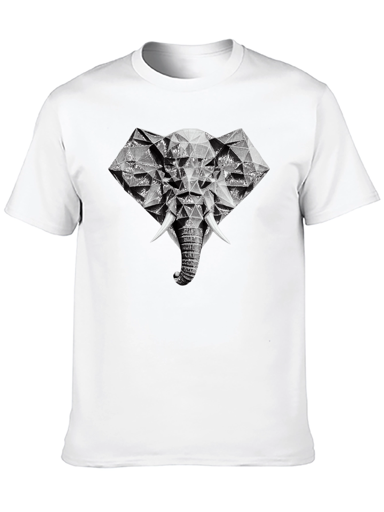 Geometric Elephant Graphic Print T-Shirt