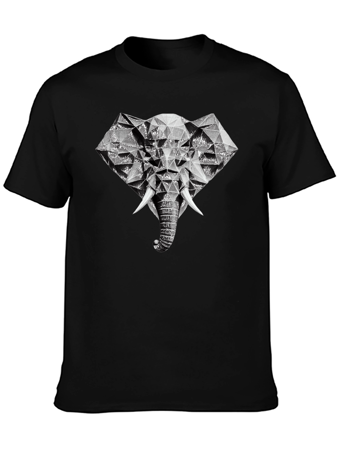 Geometric Elephant Graphic Print T-Shirt