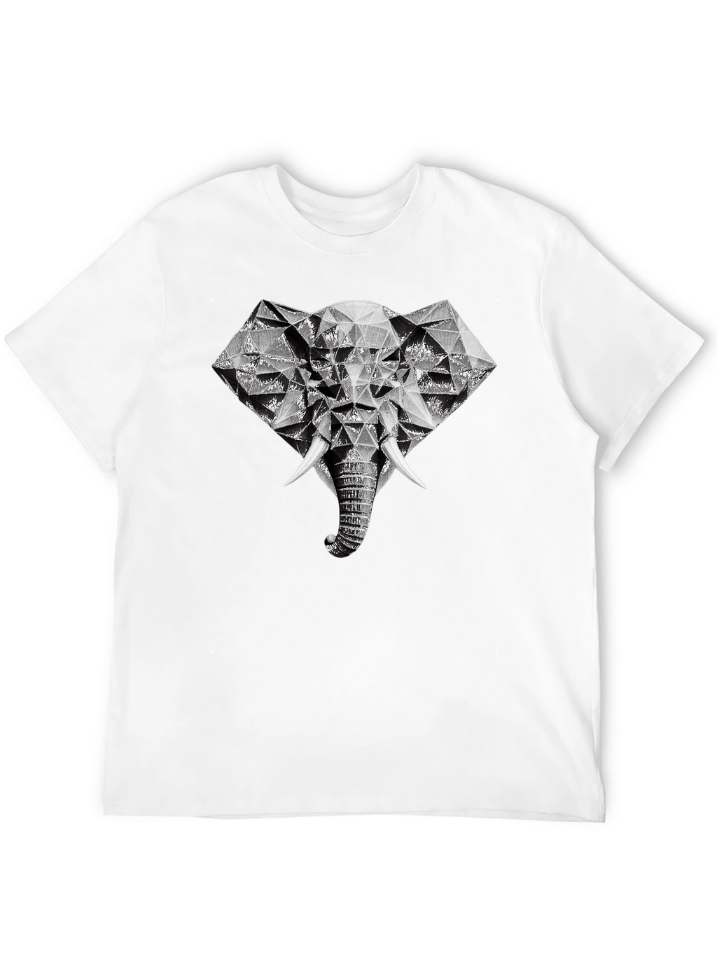 Geometric Elephant Graphic Print T-Shirt