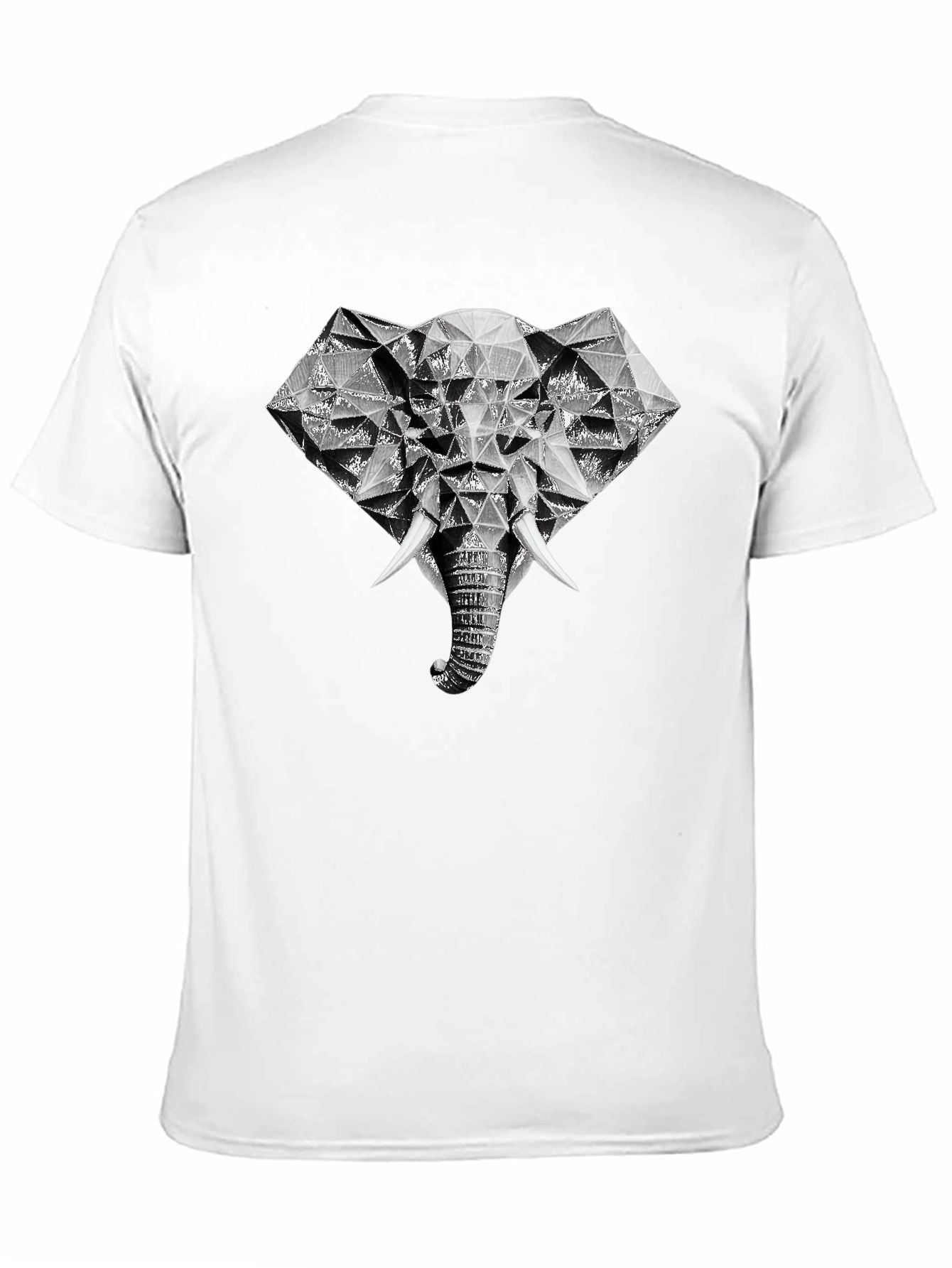 Geometric Elephant Graphic Print T-Shirt