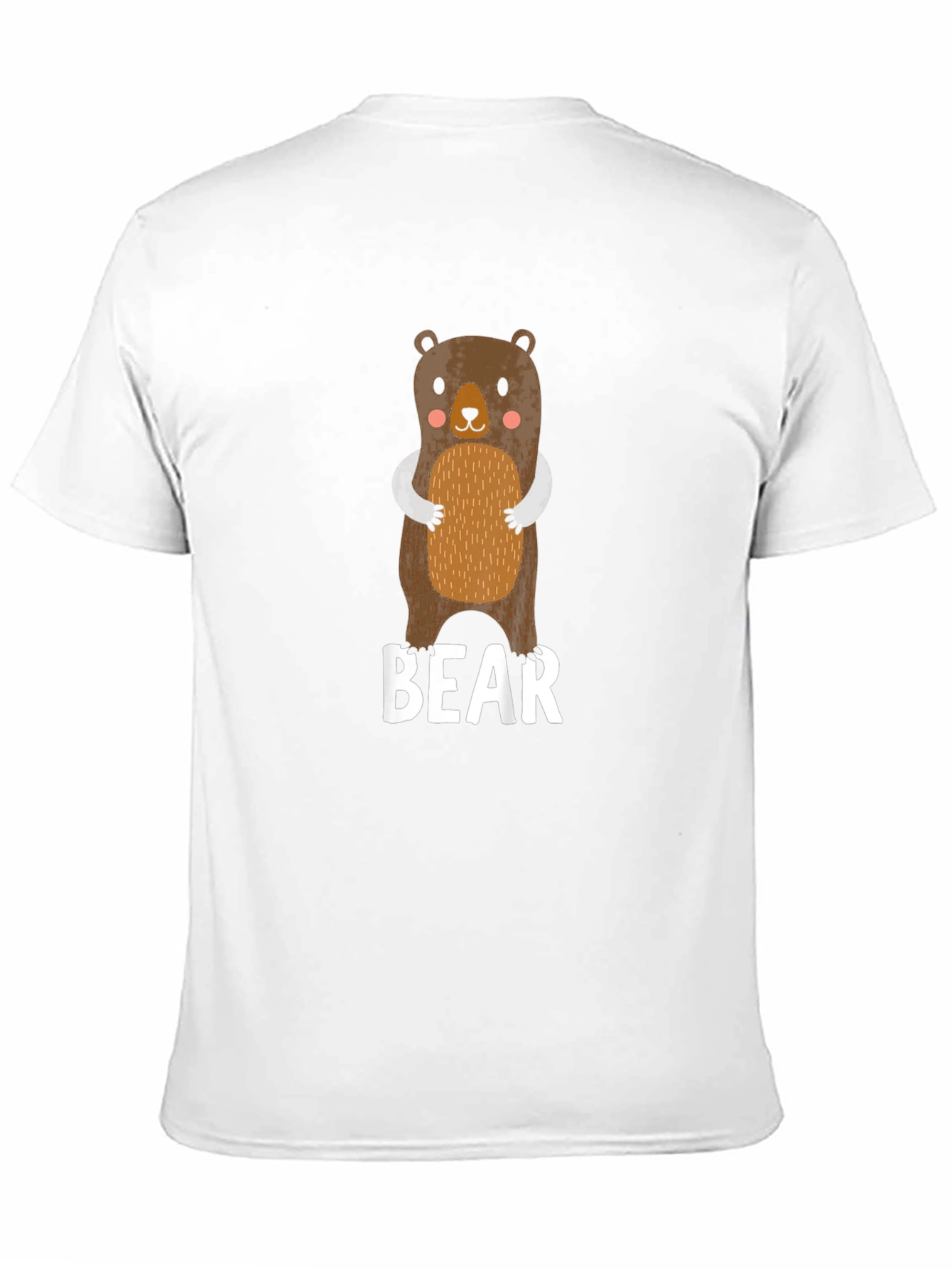 Cute Bear Graphic Black T-Shirt