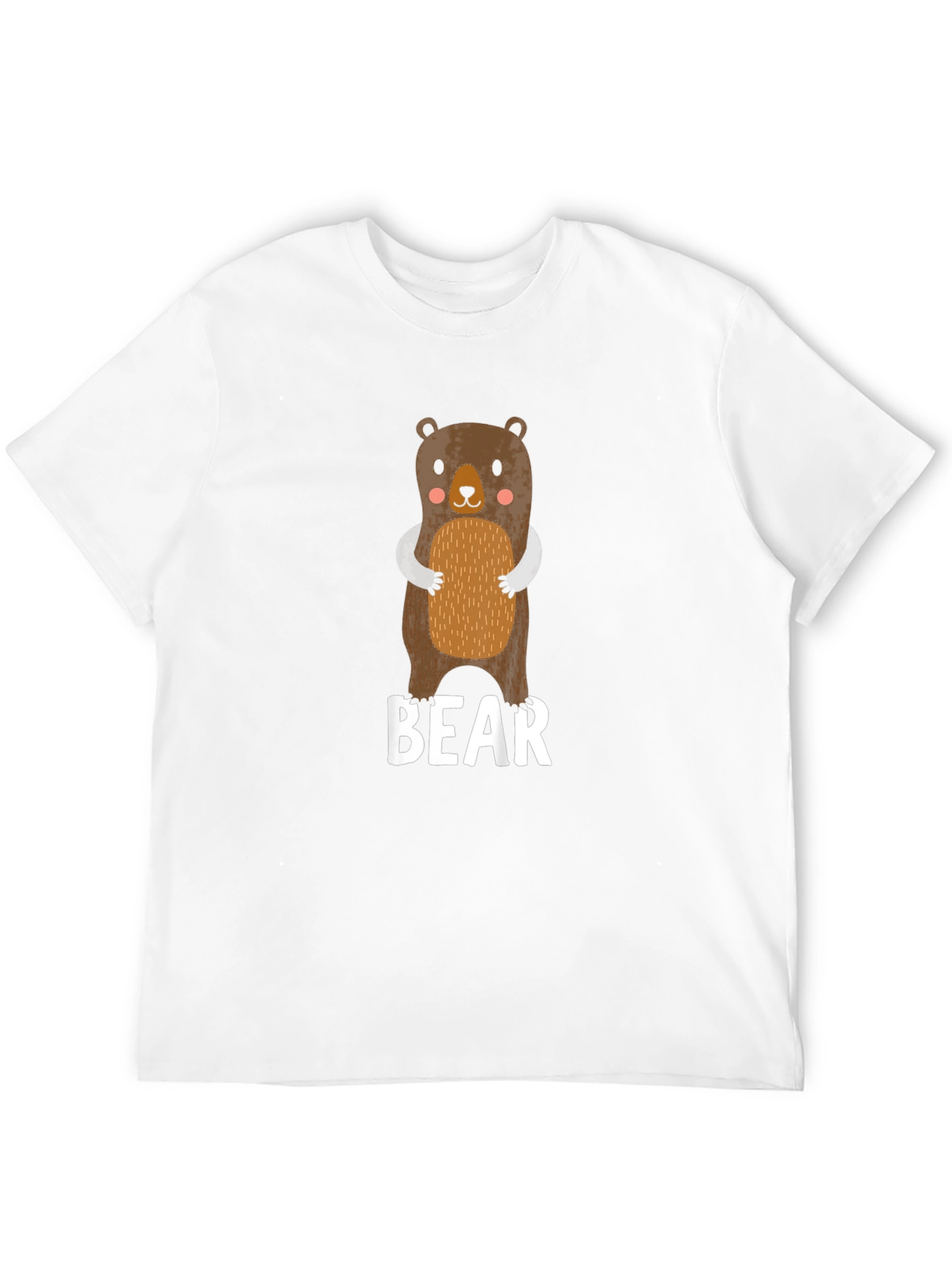 Cute Bear Graphic Black T-Shirt