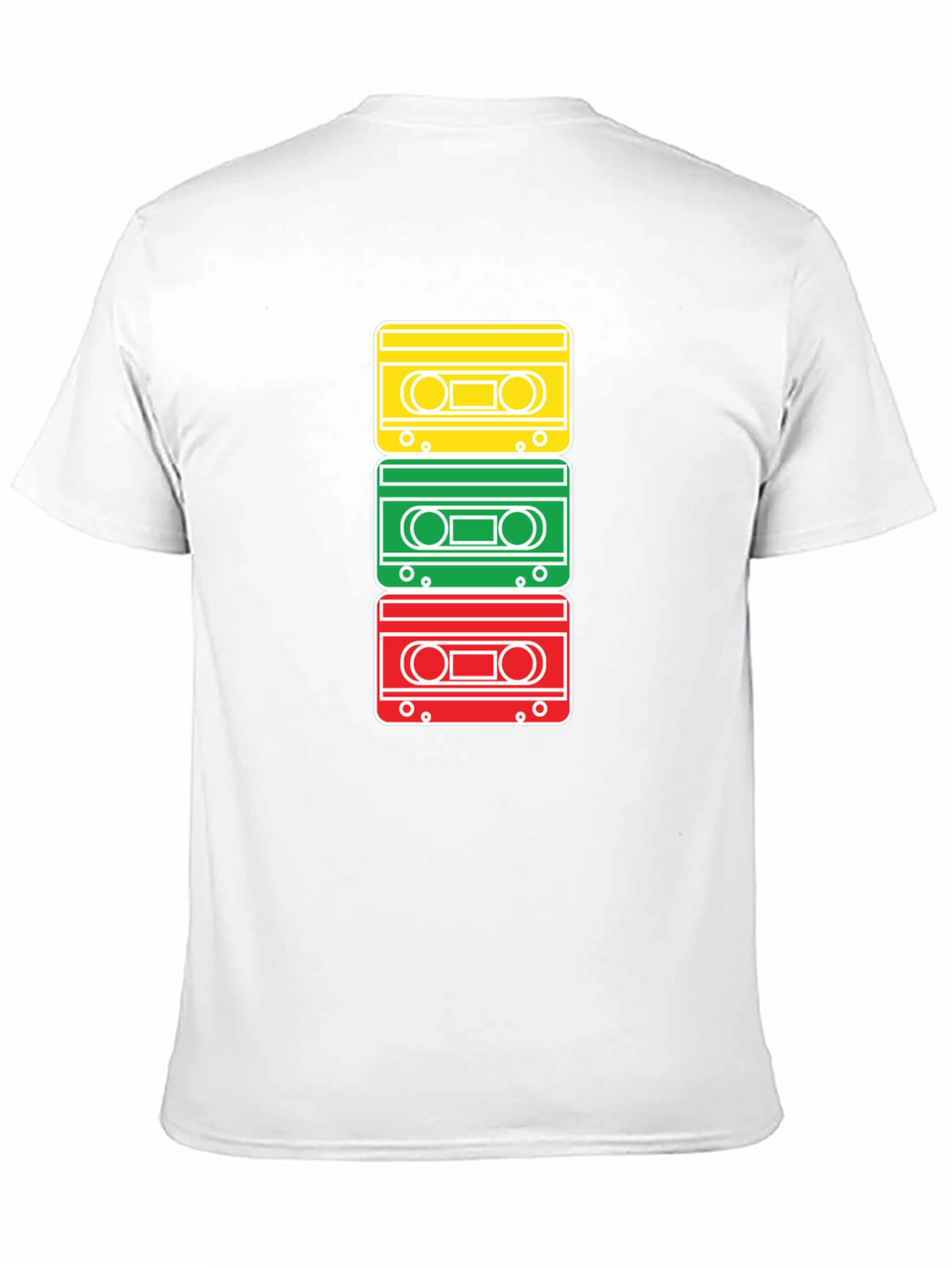 Retro Cassette Tape Stack Graphic T-Shirt