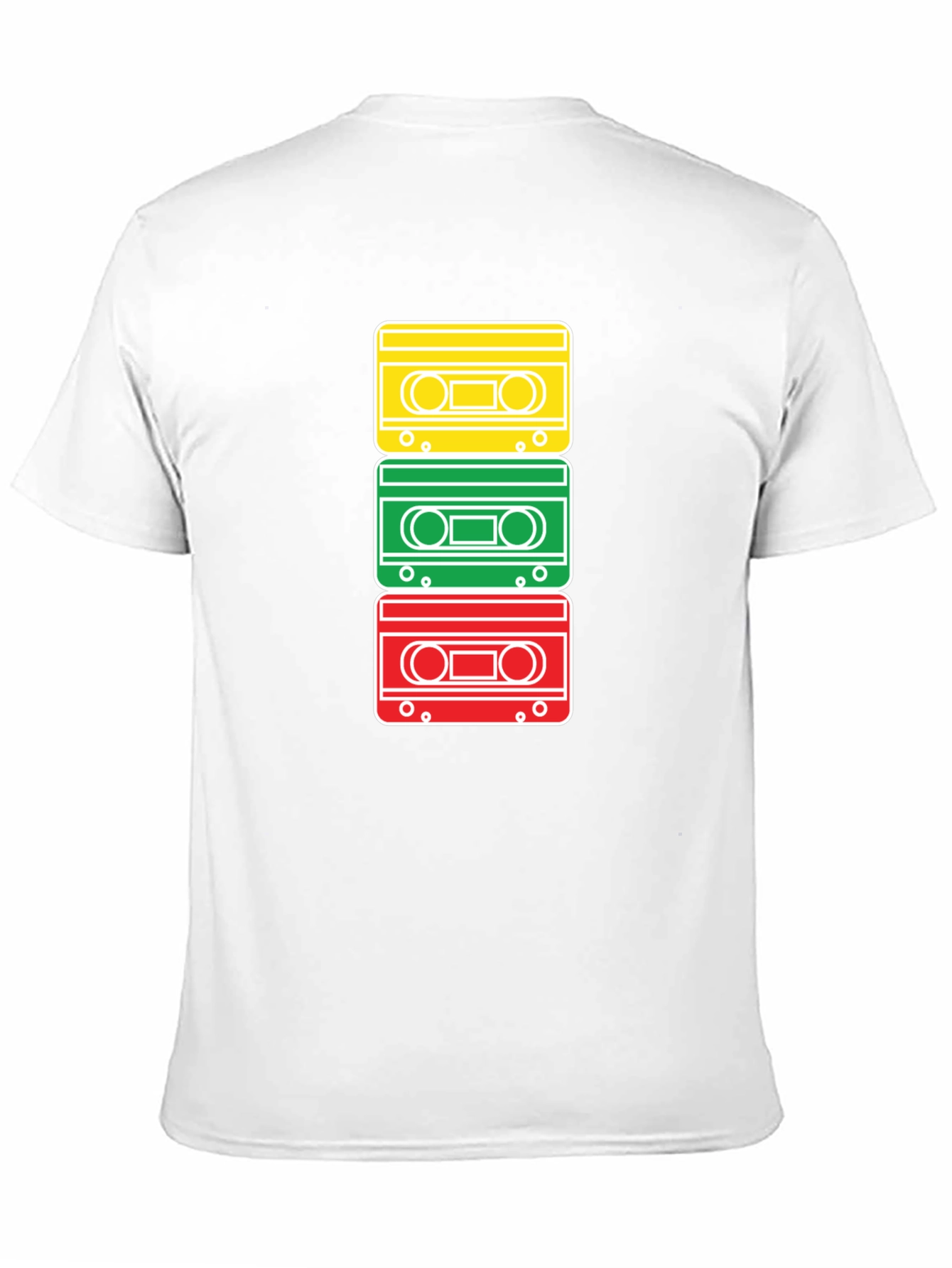 Retro Cassette Tape Stack Graphic T-Shirt