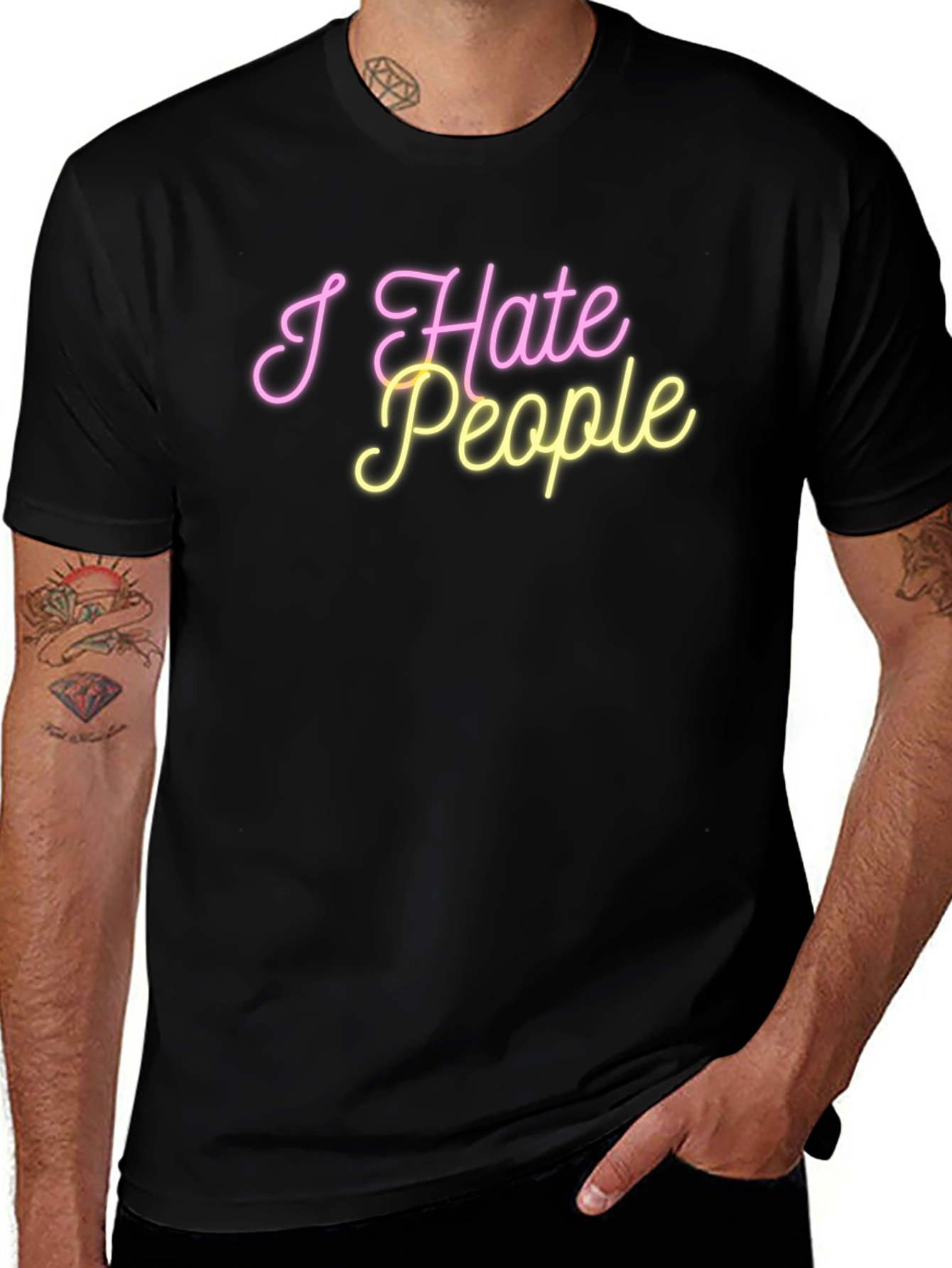 I Hate People Graphic Tee - Novelty T-Shirt