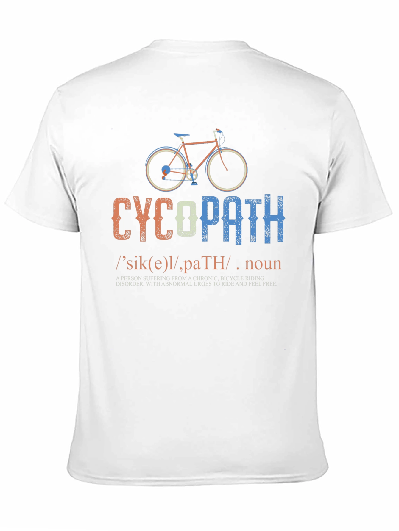 Funny Cycopath Bicycle Riding T-Shirt