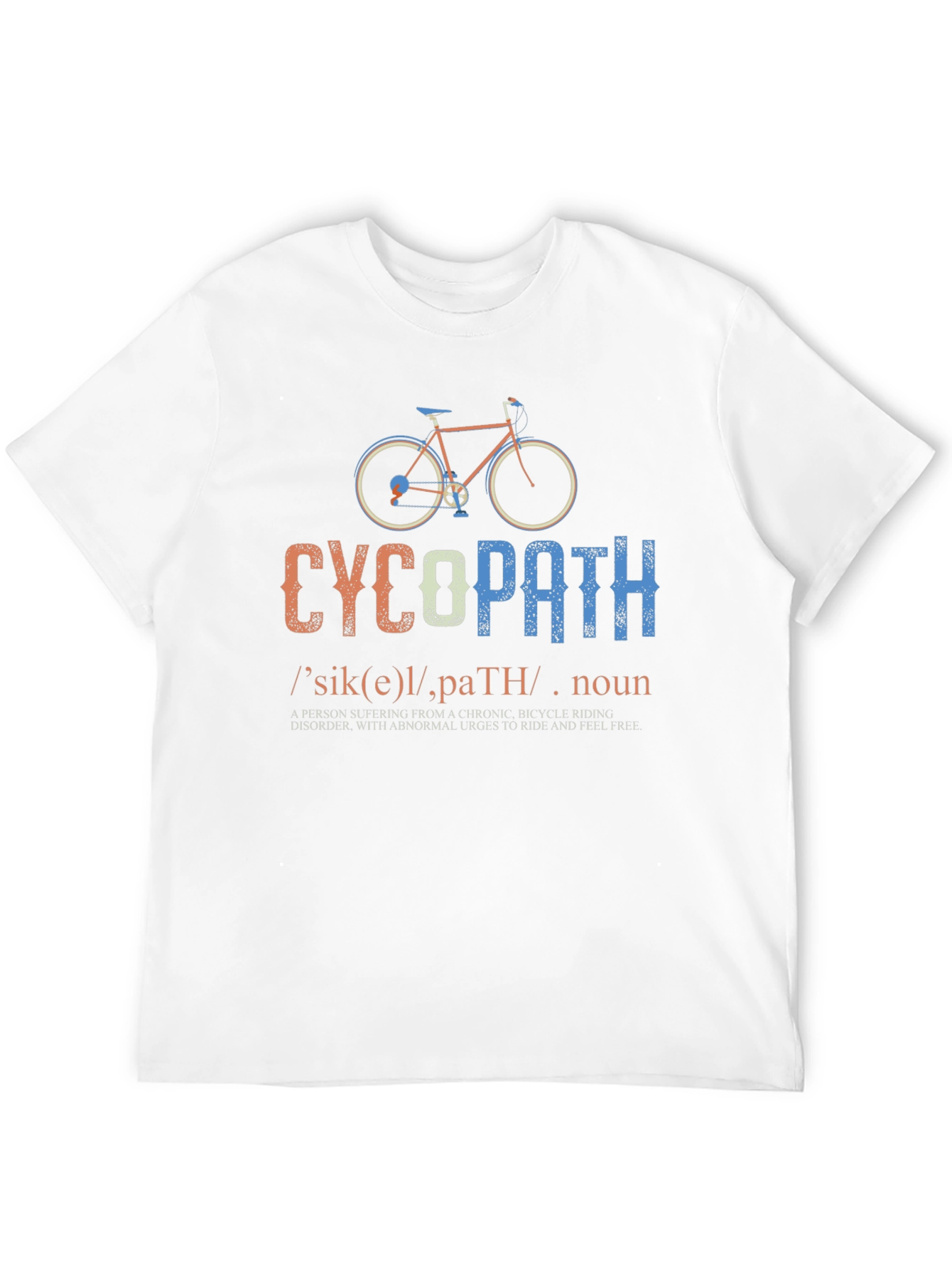 Funny Cycopath Bicycle Riding T-Shirt