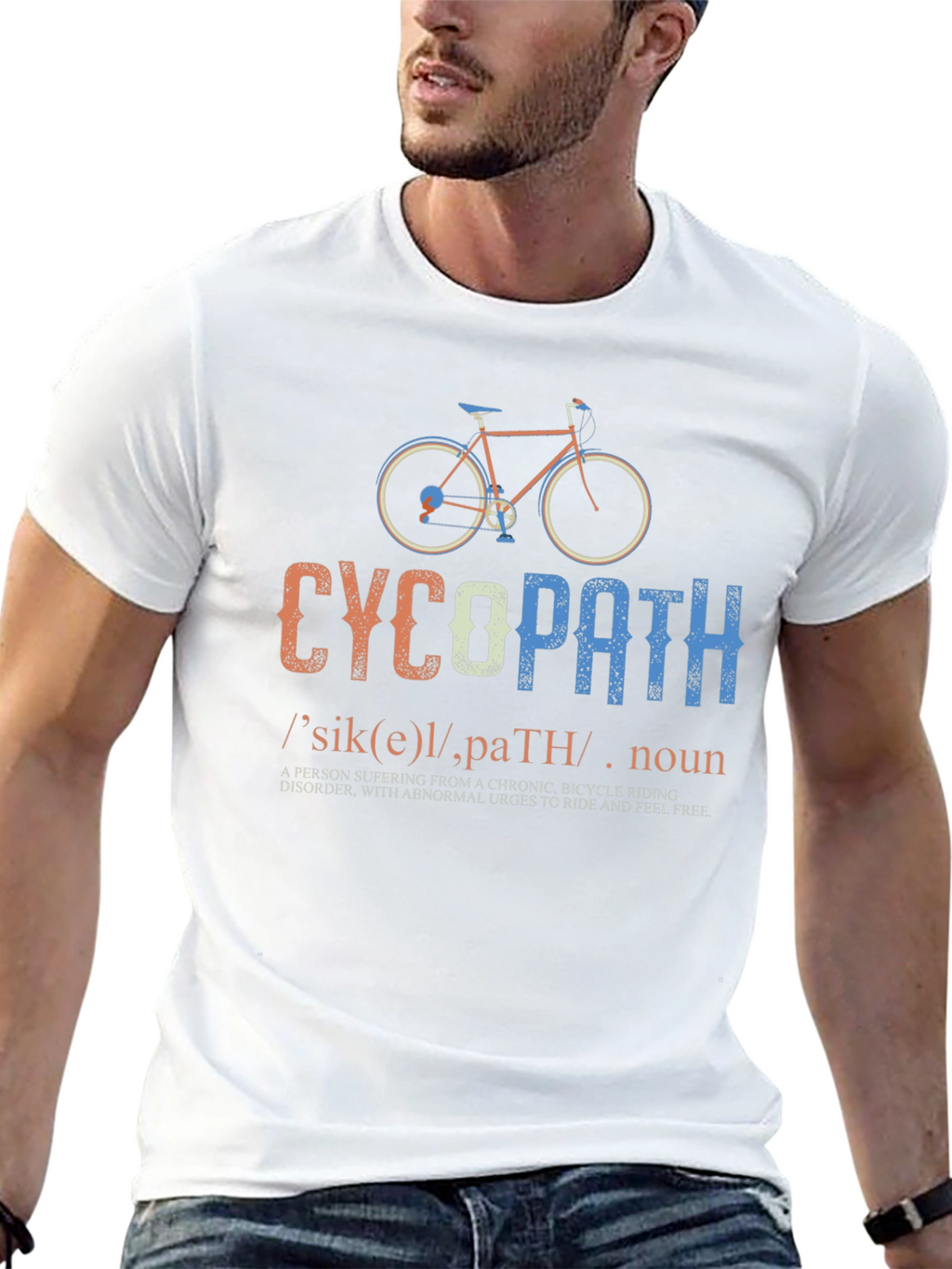 Funny Cycopath Bicycle Riding T-Shirt