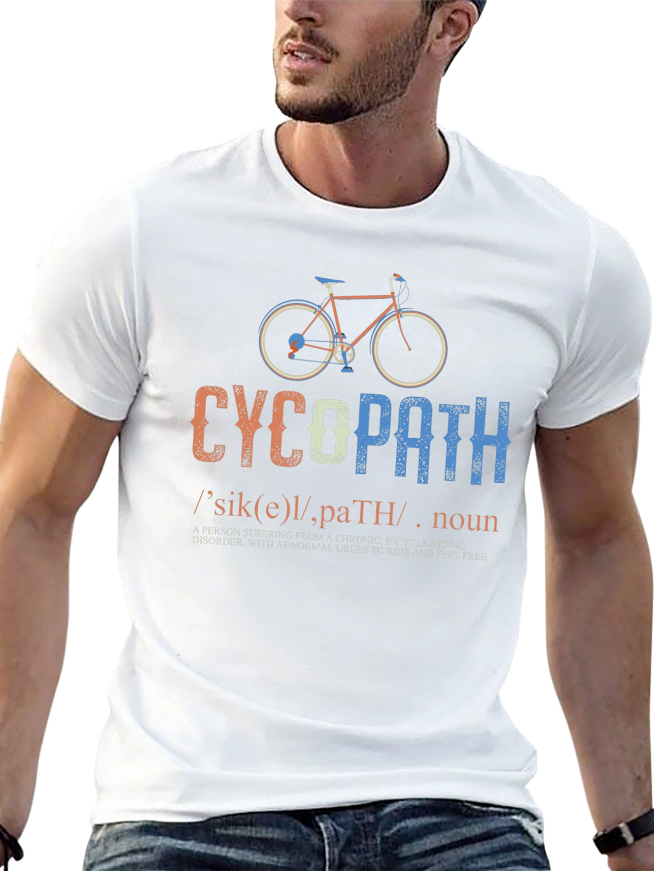 Funny Cycopath Bicycle Riding T-Shirt