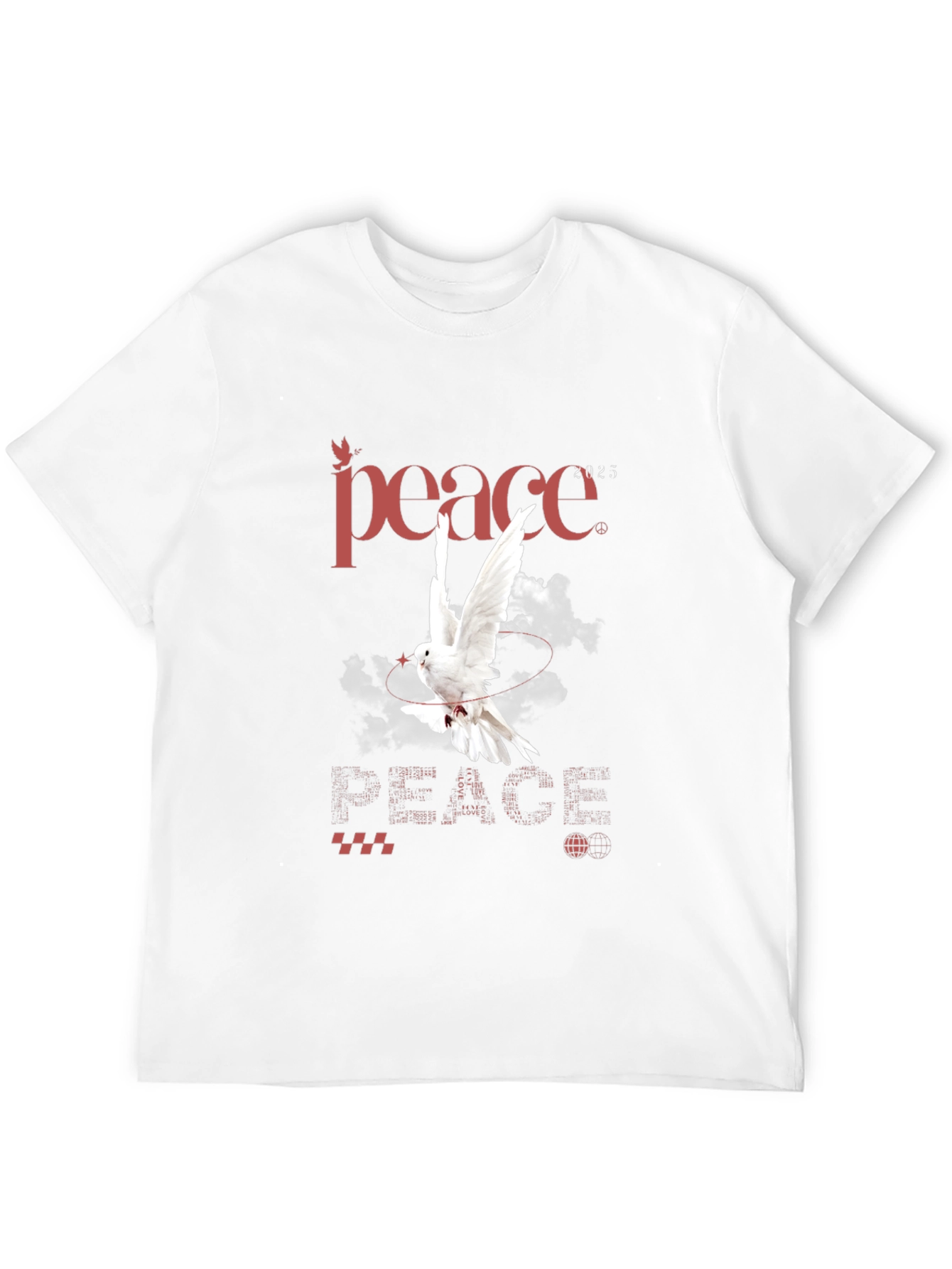 Peace Dove Graphic T-Shirt - Stylish Mens Tee