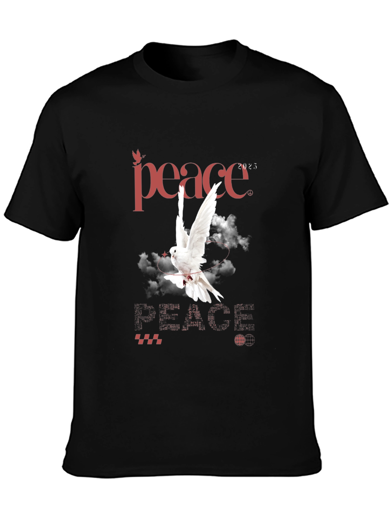 Peace Dove Graphic T-Shirt - Stylish Mens Tee