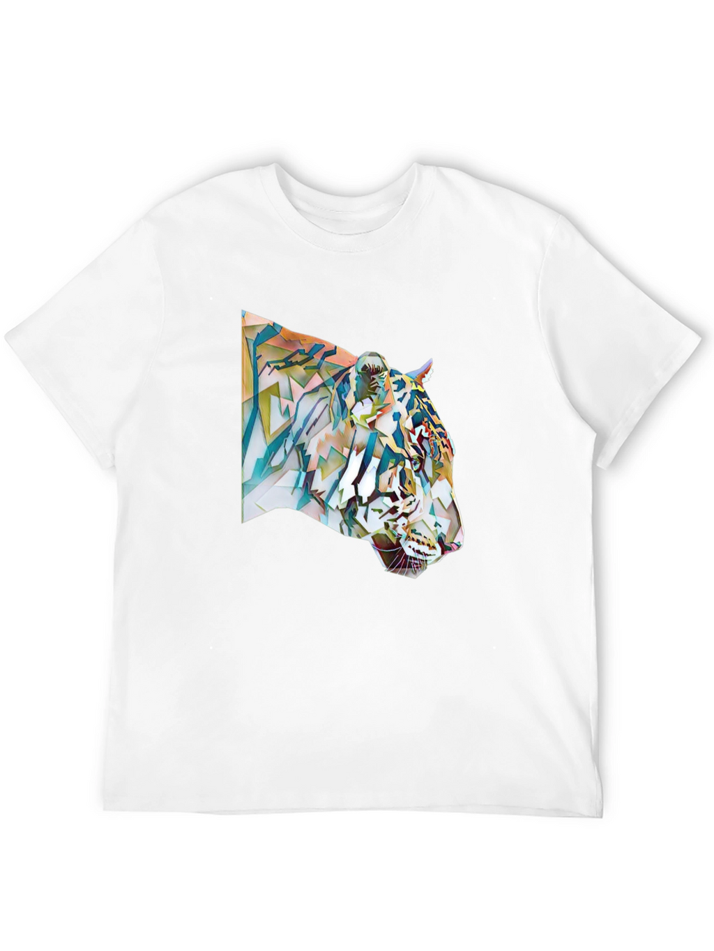 Abstract Tiger Graphic Tee - Cool Mens T-Shirt