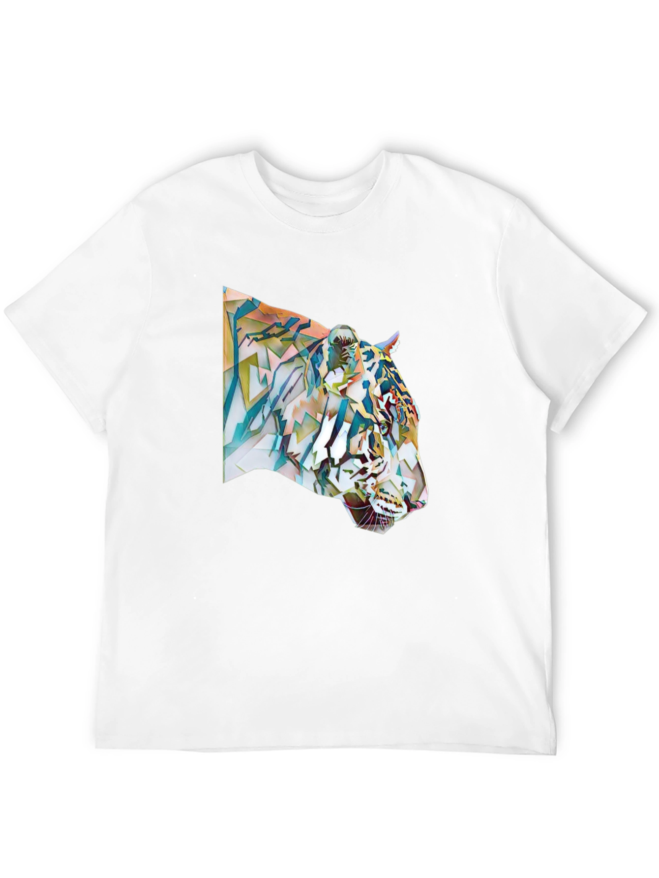 Abstract Tiger Graphic Tee - Cool Mens T-Shirt