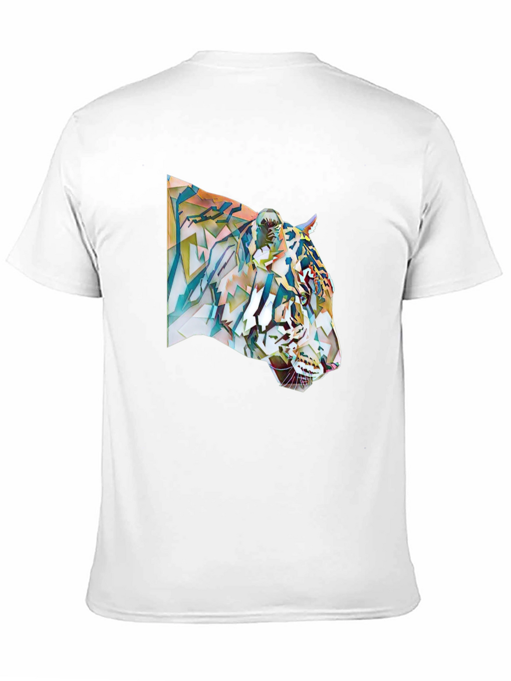 Abstract Tiger Graphic Tee - Cool Mens T-Shirt