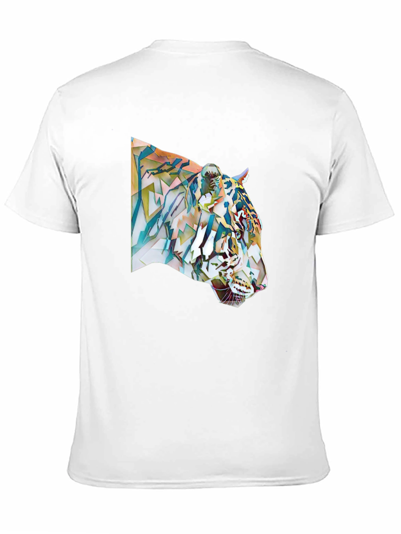 Abstract Tiger Graphic Tee - Cool Mens T-Shirt