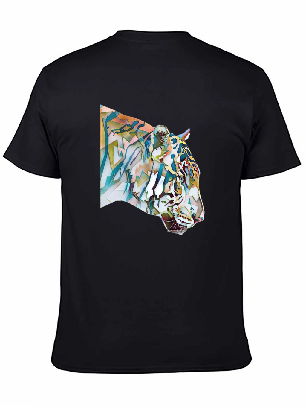 Abstract Tiger Graphic Tee - Cool Mens T-Shirt