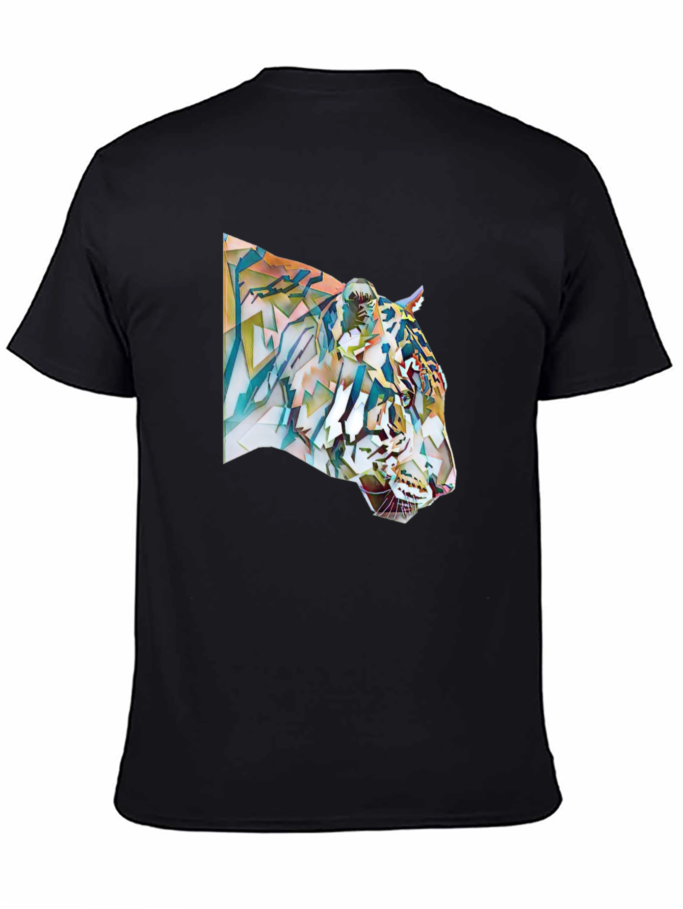 Abstract Tiger Graphic Tee - Cool Mens T-Shirt