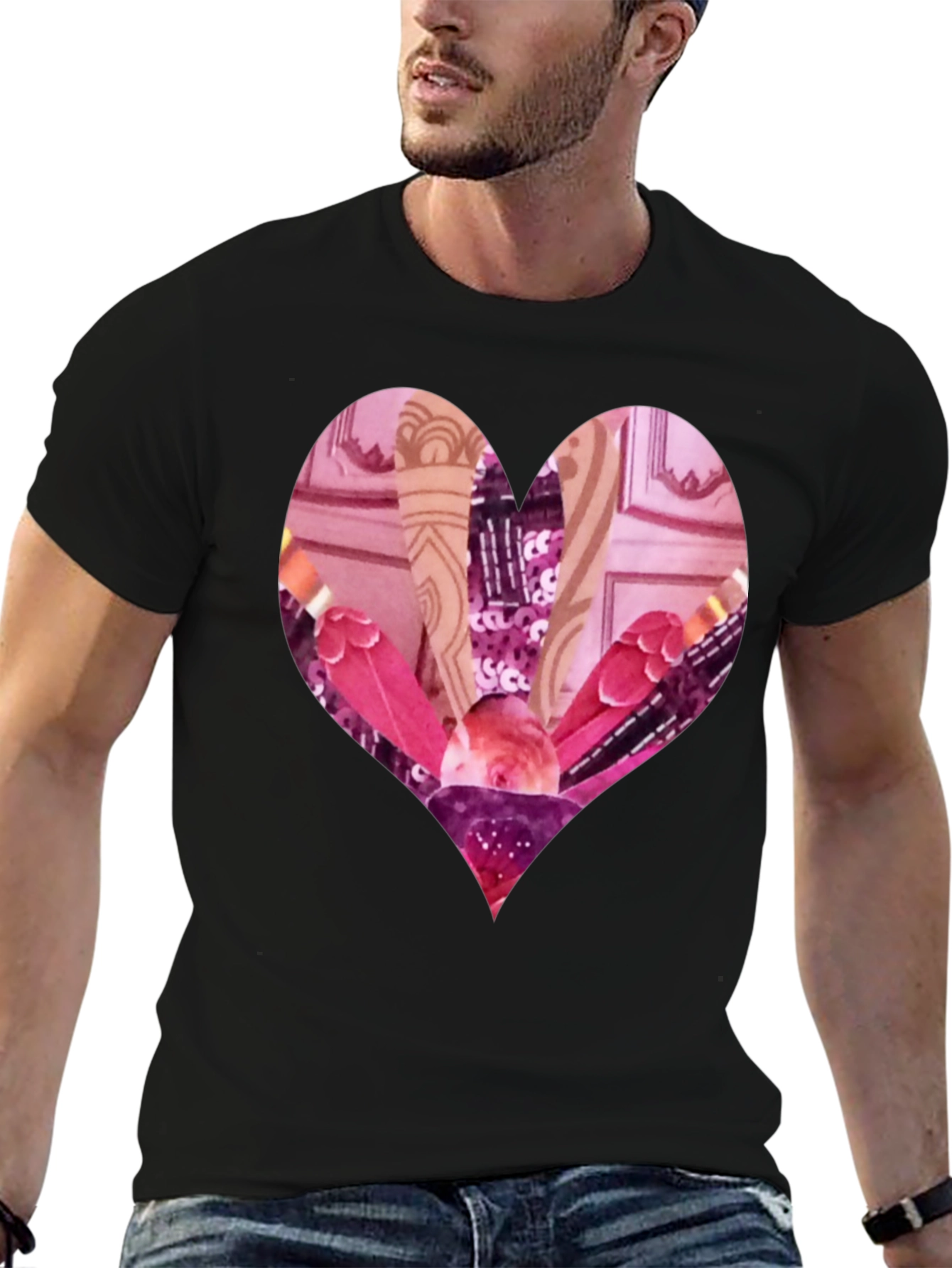 Heart Collage Graphic Tee