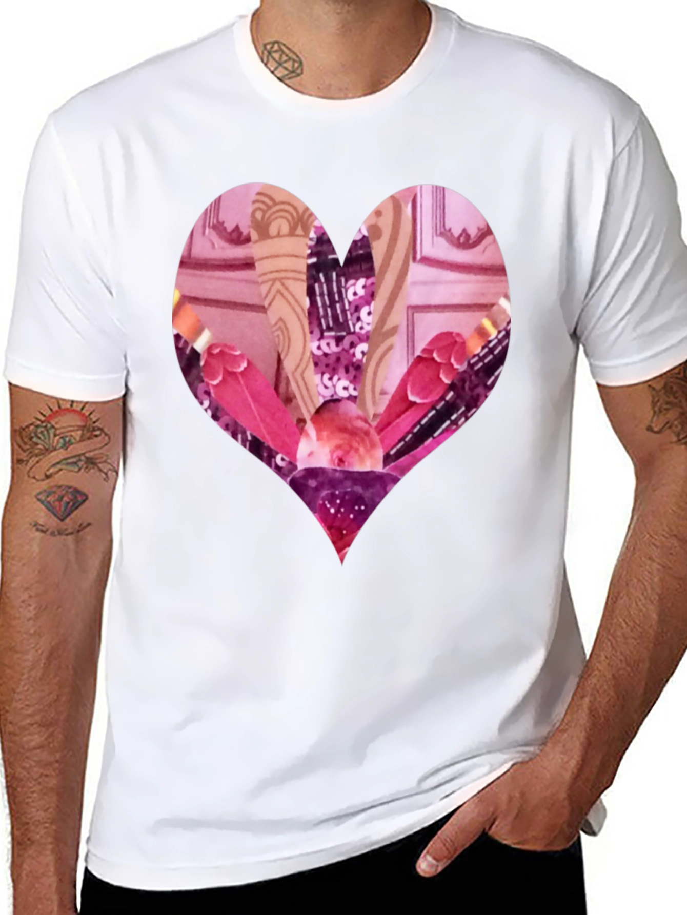 Heart Collage Graphic Tee