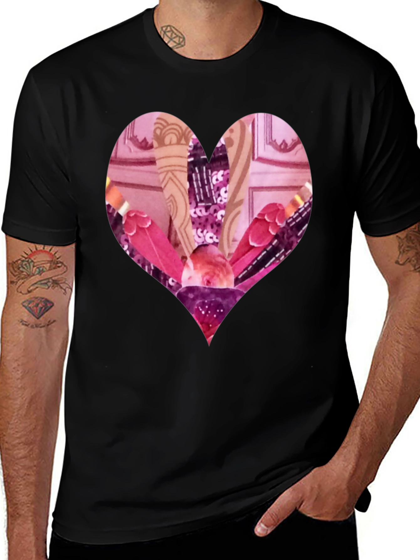 Heart Collage Graphic Tee