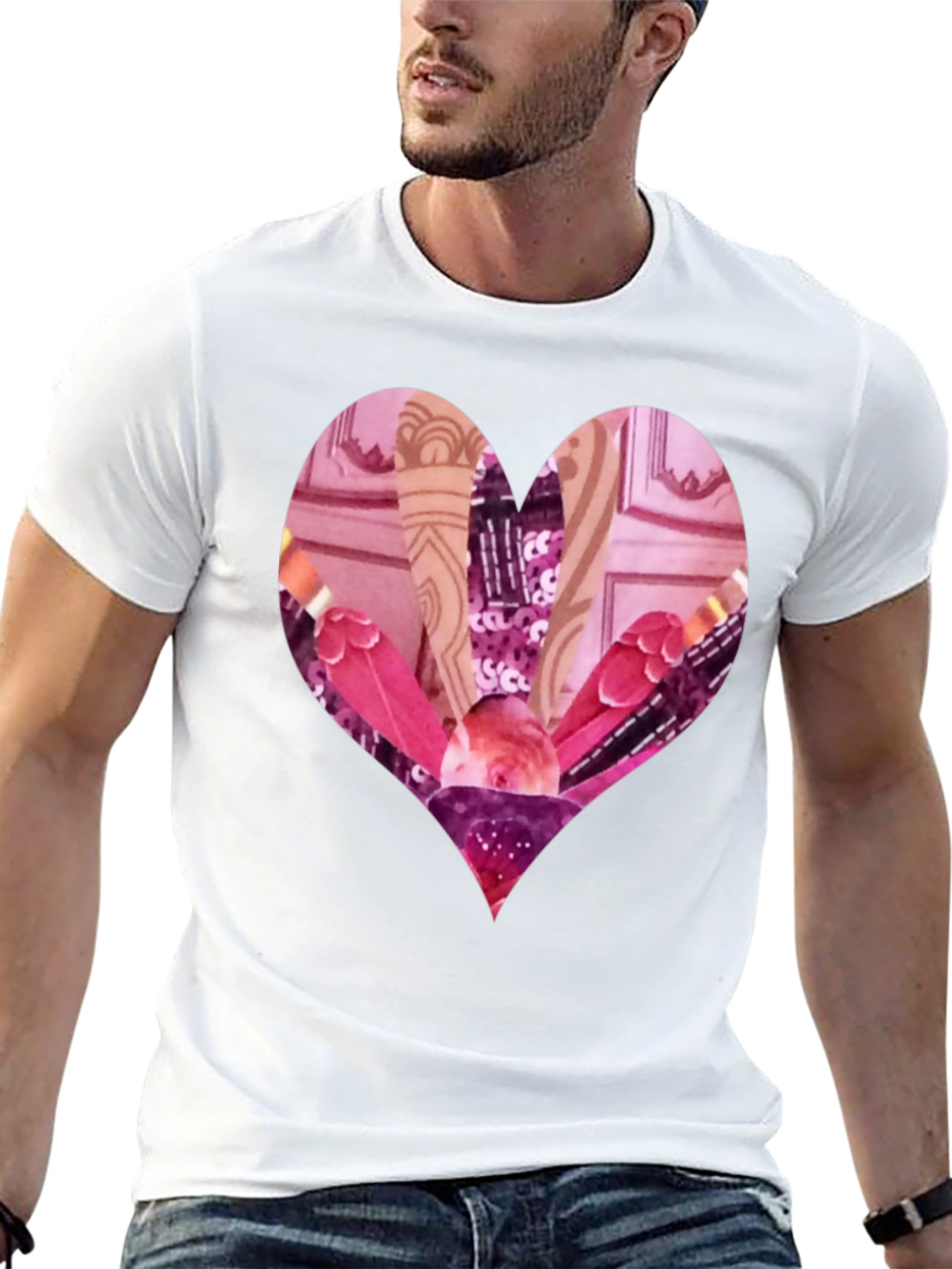 Heart Collage Graphic Tee