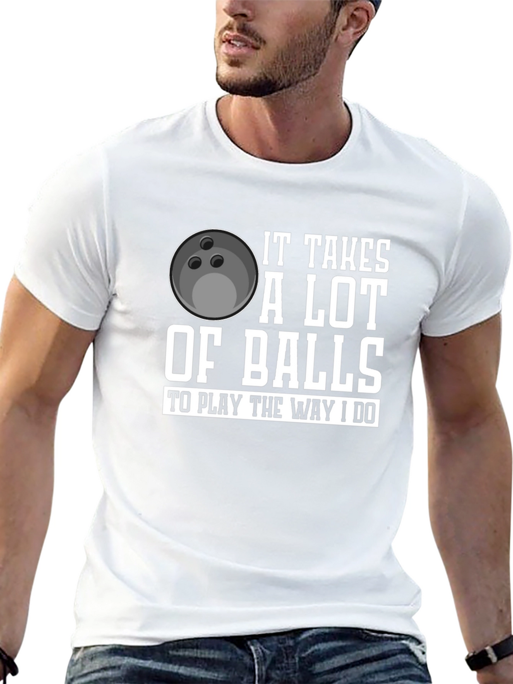 Funny Bowling Balls T-Shirt for Men
