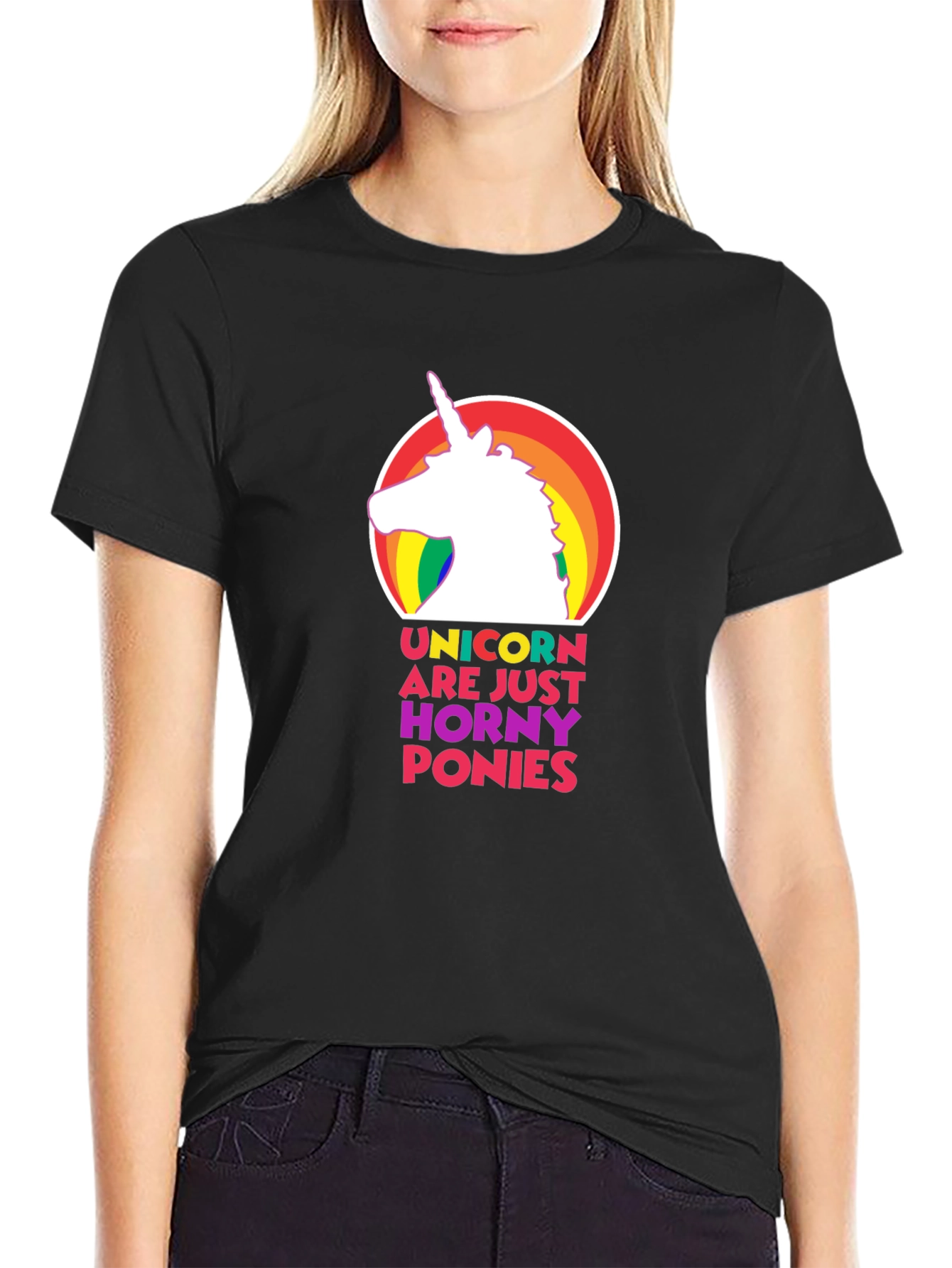 Unicorns are Just Horny Ponies T-Shirt - Funny Graphic Tee