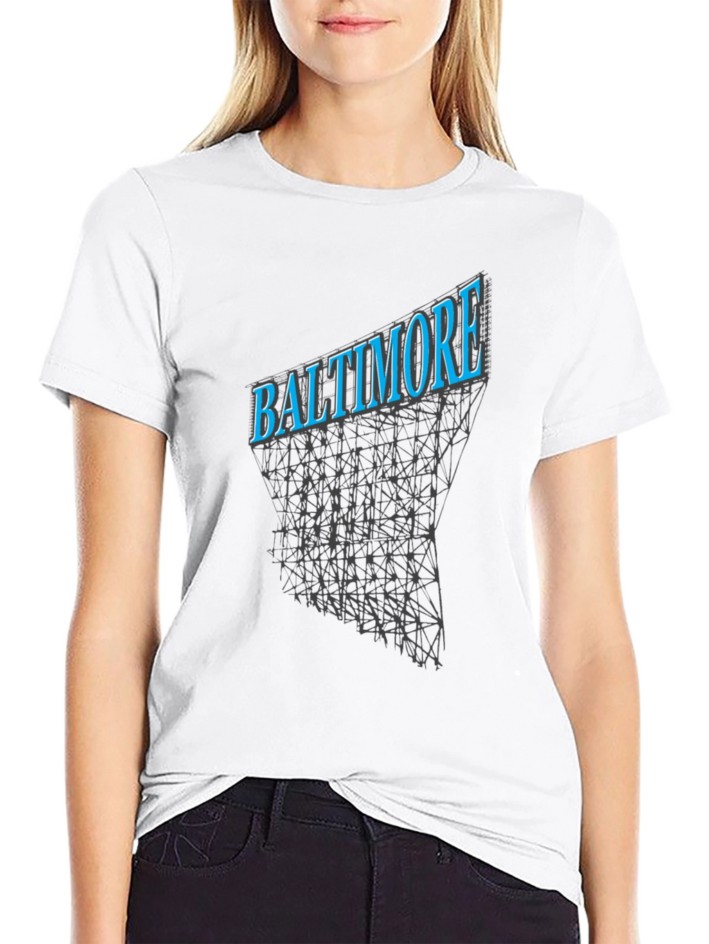 Baltimore City Skyline Graphic Tee - Black