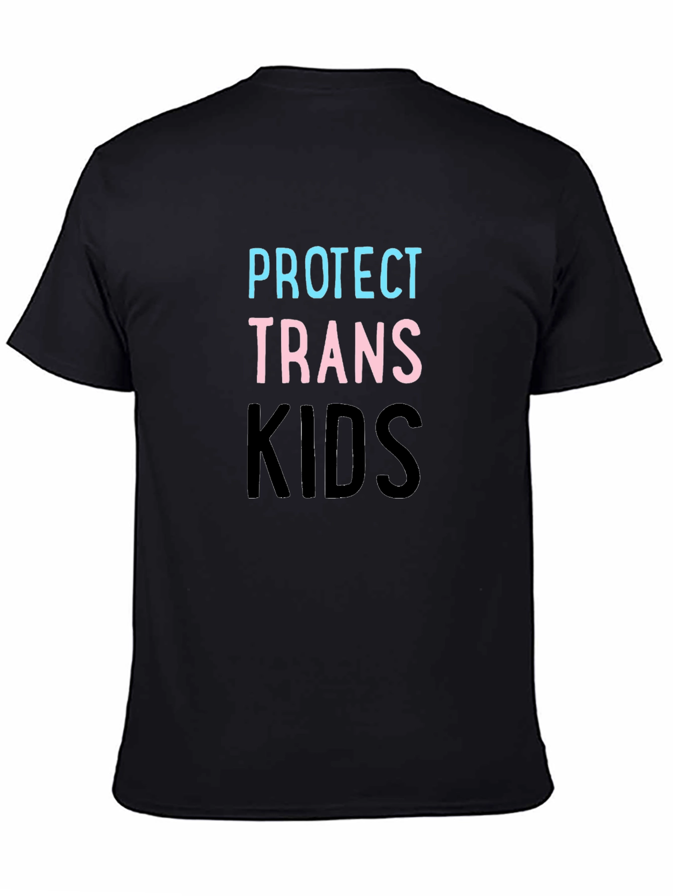 Protect Trans Kids T-Shirt - Black Cotton Blend Tee