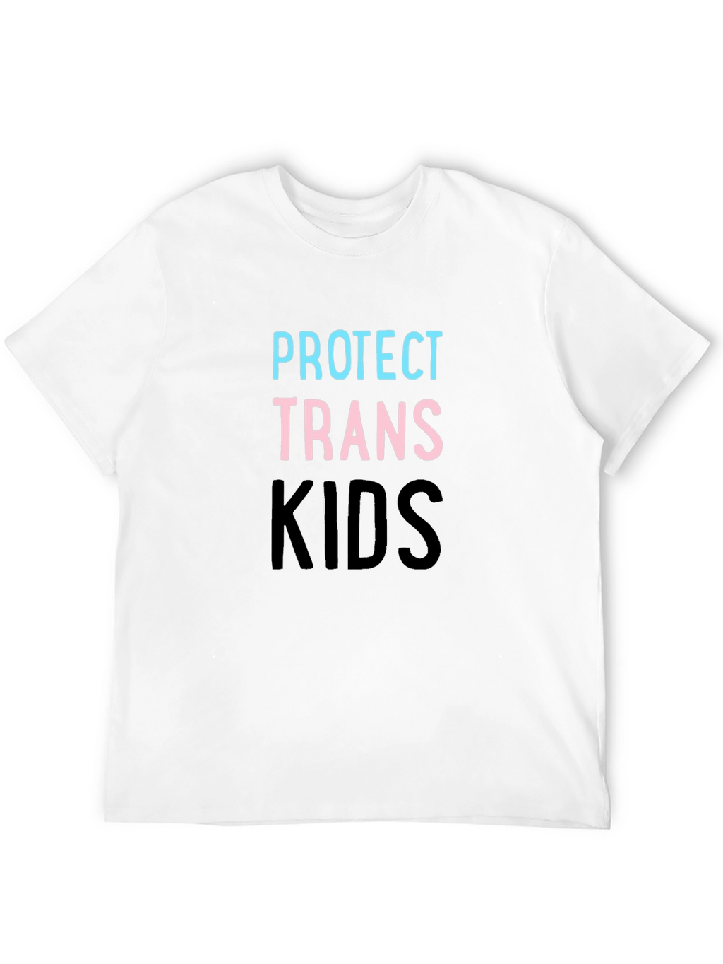 Protect Trans Kids T-Shirt - Black Cotton Blend Tee
