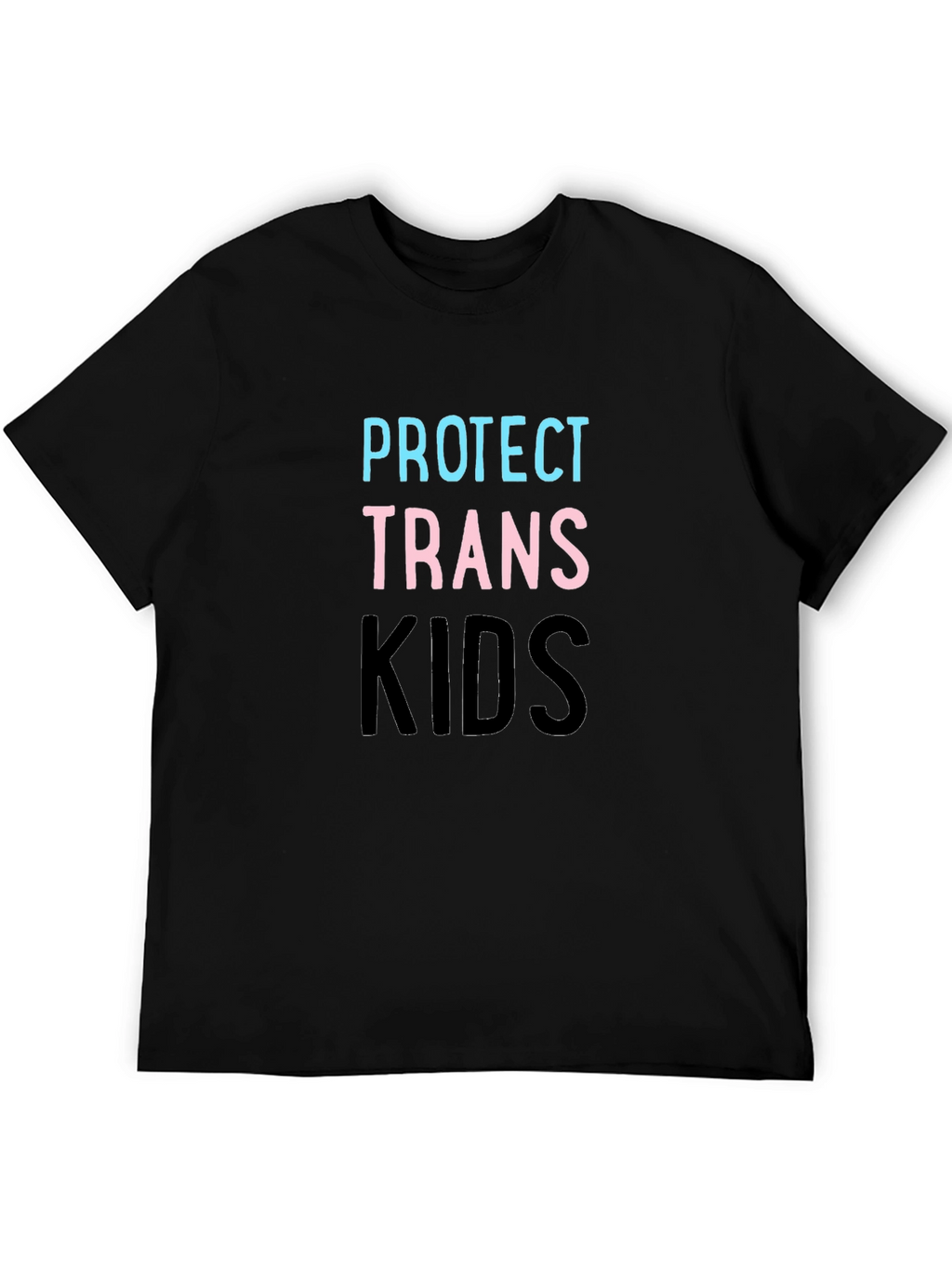Protect Trans Kids T-Shirt - Black Cotton Blend Tee