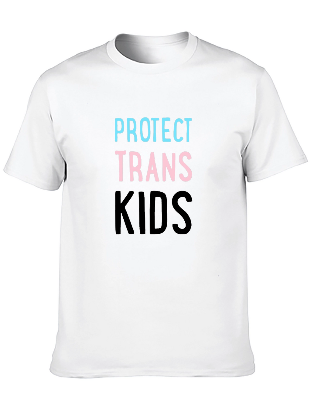 Protect Trans Kids T-Shirt - Black Cotton Blend Tee