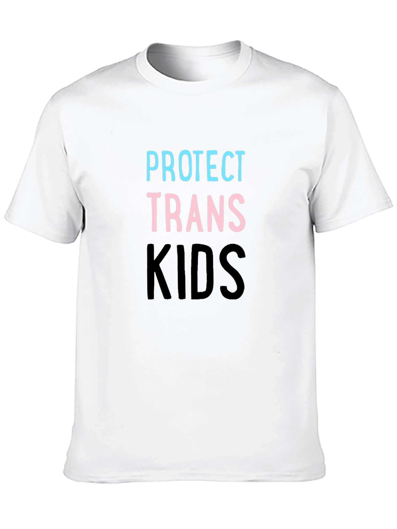 Protect Trans Kids T-Shirt - Black Cotton Blend Tee